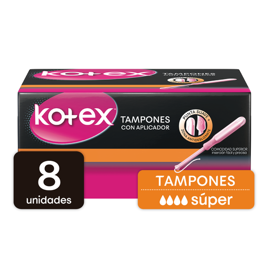 Tampones Kotex Super con Aplicador 8uds
